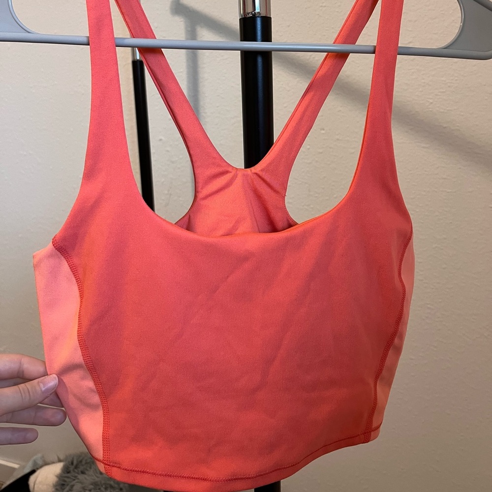 peach cropped workout tank